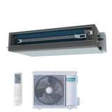 Climatiseur gainable Hisense Inverter série SUPER 24 000 BTU AUD71UX4RFM8 + AUW71U4RJ7 R-32 Wi-Fi en option Classe énergétique A++/A+ avec télécommande incluse