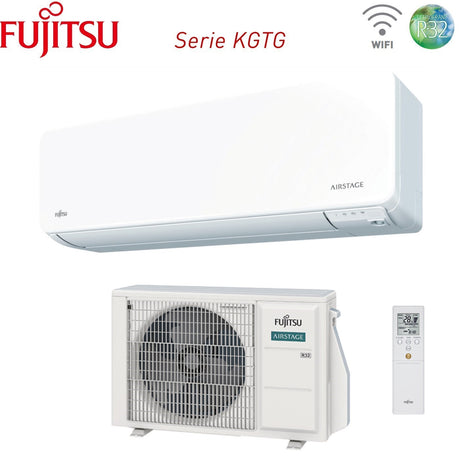 climatizzatore condizionatore fujitsu inverter serie kg 12000 btu asyg12kgtf codice 3ngf87220 r 32 wi fi integrato classe a___ a___