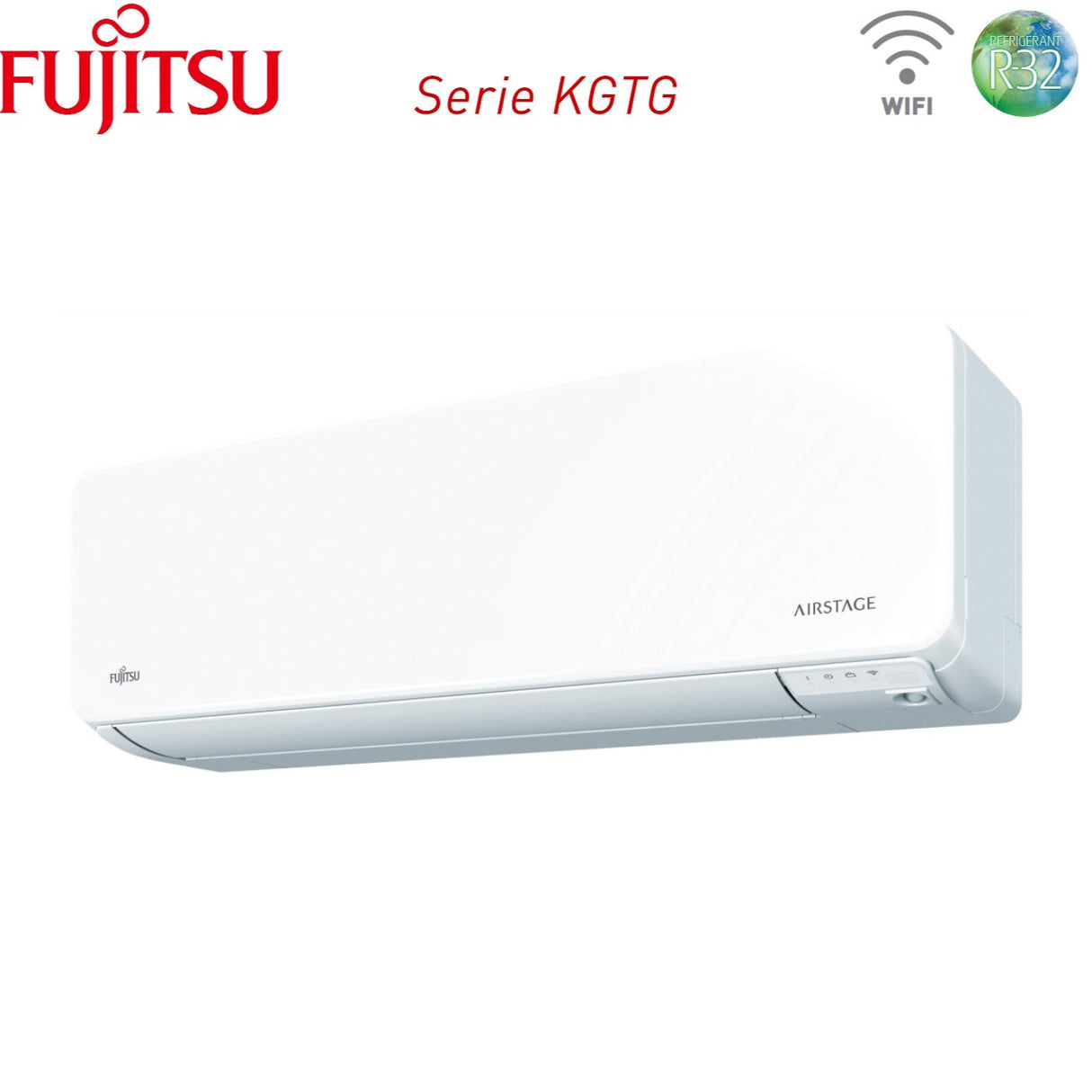 climatizzatore condizionatore fujitsu inverter serie kg 12000 btu asyg12kgtf codice 3ngf87220 r 32 wi fi integrato classe a___ a___