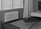 batteria completa radiatore termosifone in acciaio tubolare cordivari ardesia 4 colonne da 3 a 20 elementi h 1800 mm interasse 1744 mm tappi e riduzioni inclusi 3 elementi h. 1800