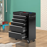 easycomfort carrello cassettiera porta utensili per officina nero 61.5x33x85cm