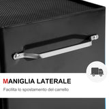easycomfort carrello cassettiera porta utensili per officina nero 61.5x33x85cm