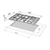 de longhi piano cottura a gas de longhi family fla 59 dd 5 fuochi l86xp50 inox ean 8024651208174