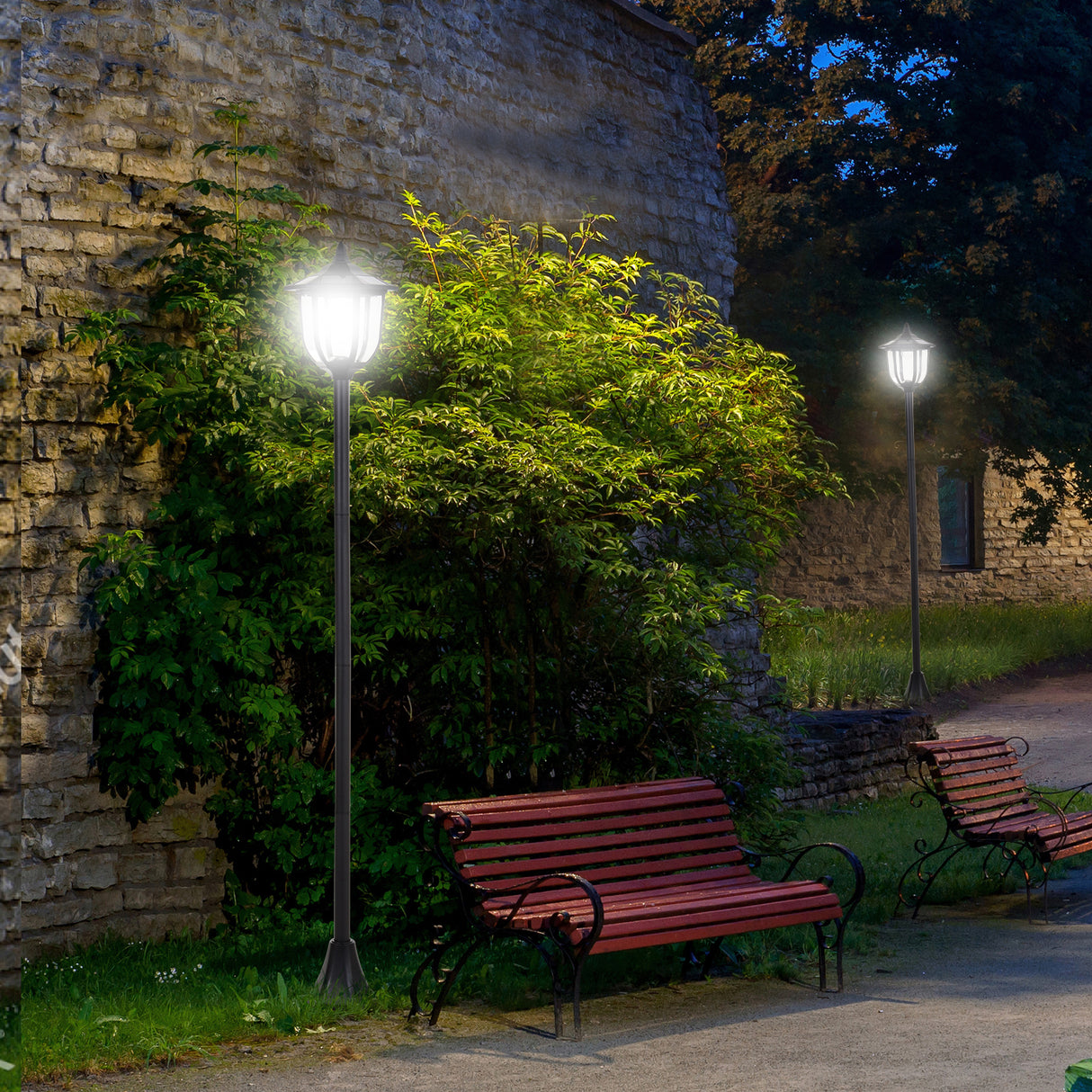 easycomfort easycomfort lampione da esterni con 6 luci led accensione automatica impermeabile