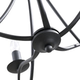 easycomfort easycomfort lampadario a soffitto stile rustico acciaio intrecciato nero con 5 candelieri regolabili e pieghevoli 58 x 45cm ean 8054144136028