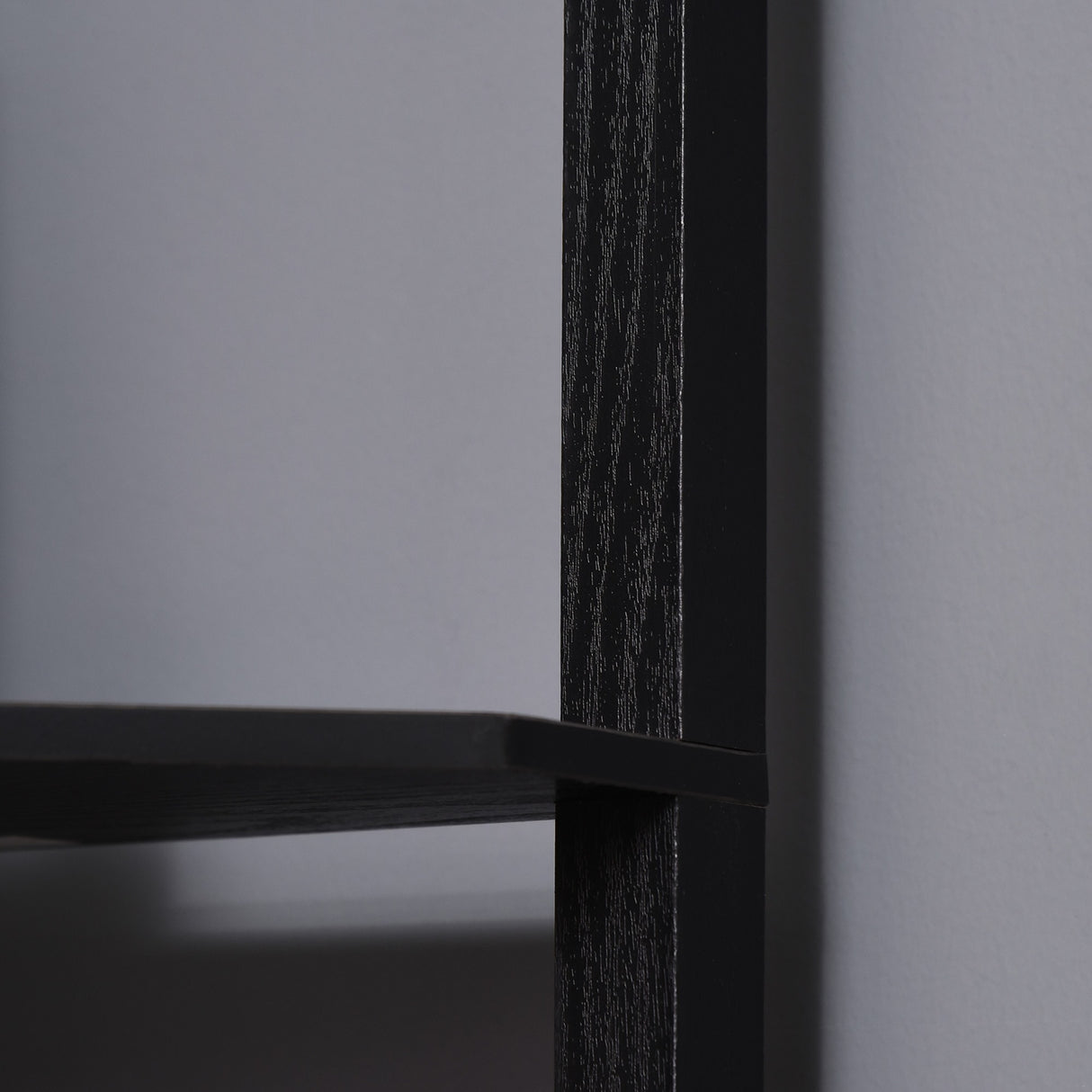 easycomfort easycomfort lampada da terra angolare con ripiani e paralume in tessuto 50x37x159cm nero