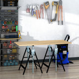 easycomfort set 2 cavalletti da lavoro pieghevoli telescopici altezza regolabile in tubi d acciaio