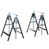 easycomfort set 2 cavalletti da lavoro pieghevoli telescopici altezza regolabile in tubi d acciaio