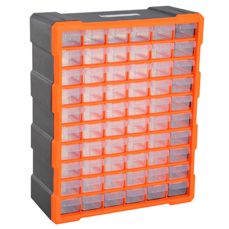 easycomfort easycomfort cassettiera box per accessori minuteria arancione 38x16x47.5cm