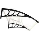 easycomfort easycomfort pensilina tettoia per porta o finestra impermeabile e anti uv in policarbonato 80 x 100 x 23 cm