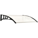 easycomfort easycomfort pensilina tettoia per porta o finestra impermeabile e anti uv in policarbonato 80 x 100 x 23 cm