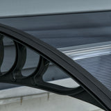 easycomfort tettoia in policarbonato anti uv da esterno per porte e finestre 200x80cm 30045