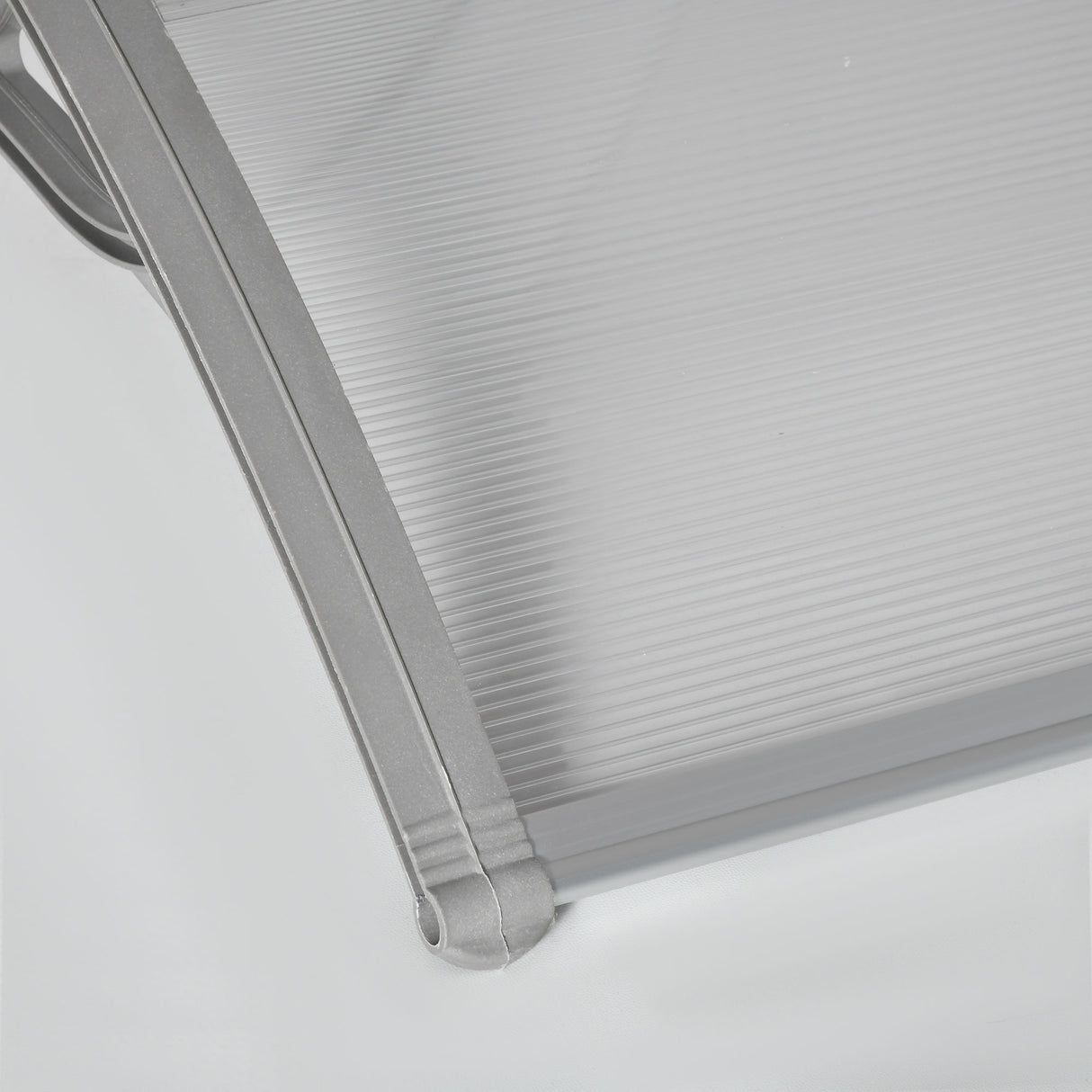 easycomfort tettoia in policarbonato anti uv da esterno per porte e finestre 200x80cm