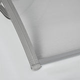 easycomfort tettoia in policarbonato anti uv da esterno per porte e finestre 200x80cm