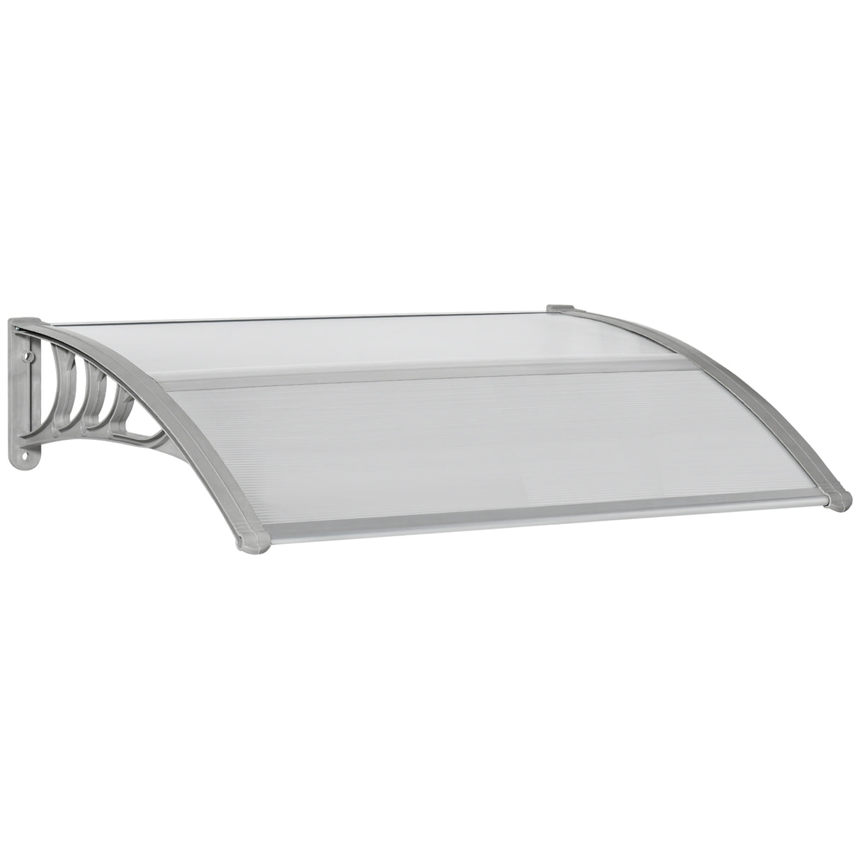 easycomfort tettoia in policarbonato anti uv da esterno per porte e finestre 200x80cm