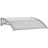 easycomfort tettoia in policarbonato anti uv da esterno per porte e finestre 200x80cm