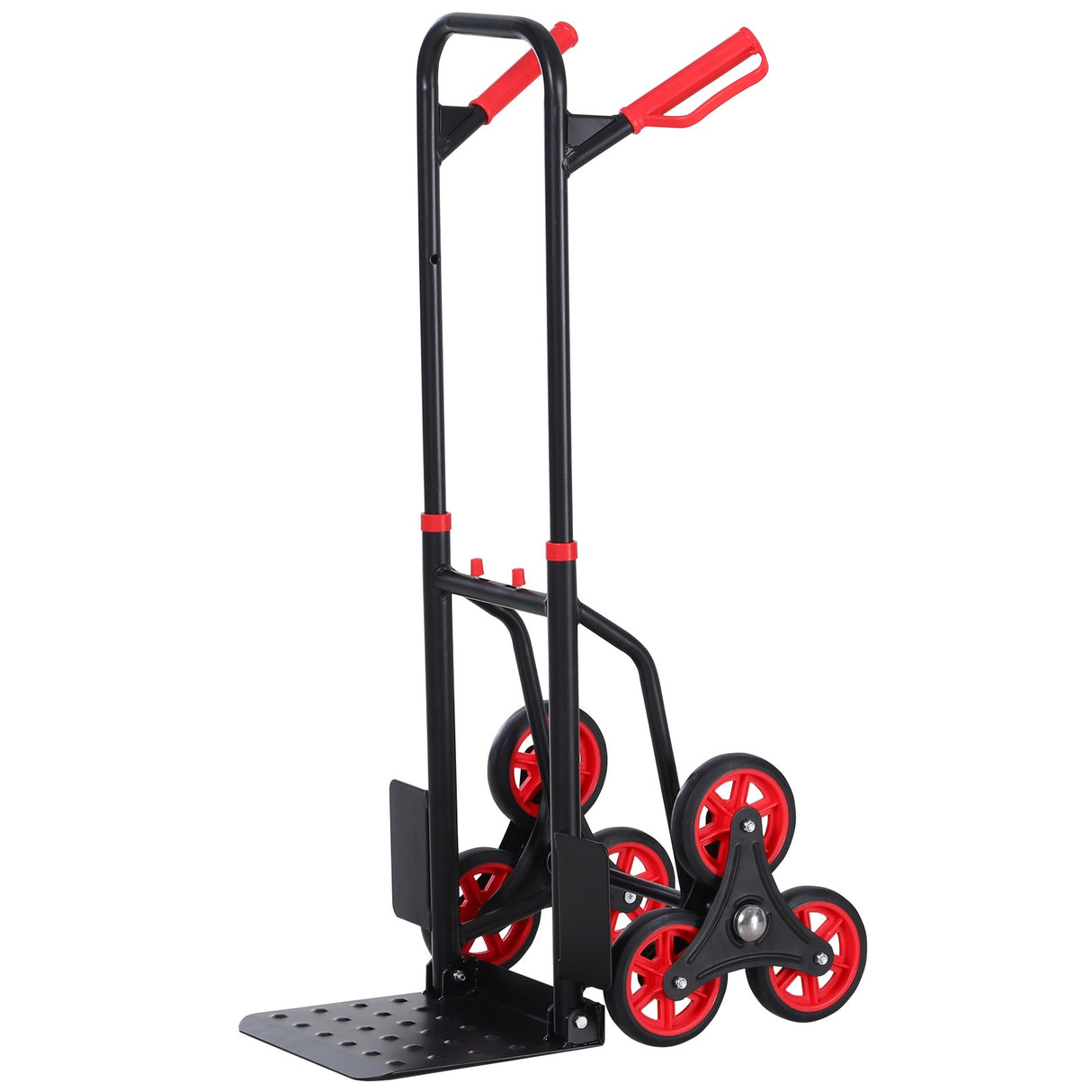 easycomfort easycomfort carrello portapacchi carichi pesanti pieghevole in metallo con 6 ruote per scale carico massimo 150kg
