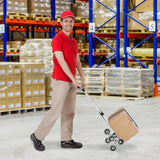easycomfort easycomfort carrello portapacchi pieghevole in alluminio con 6 ruote per scale carico 70kg
