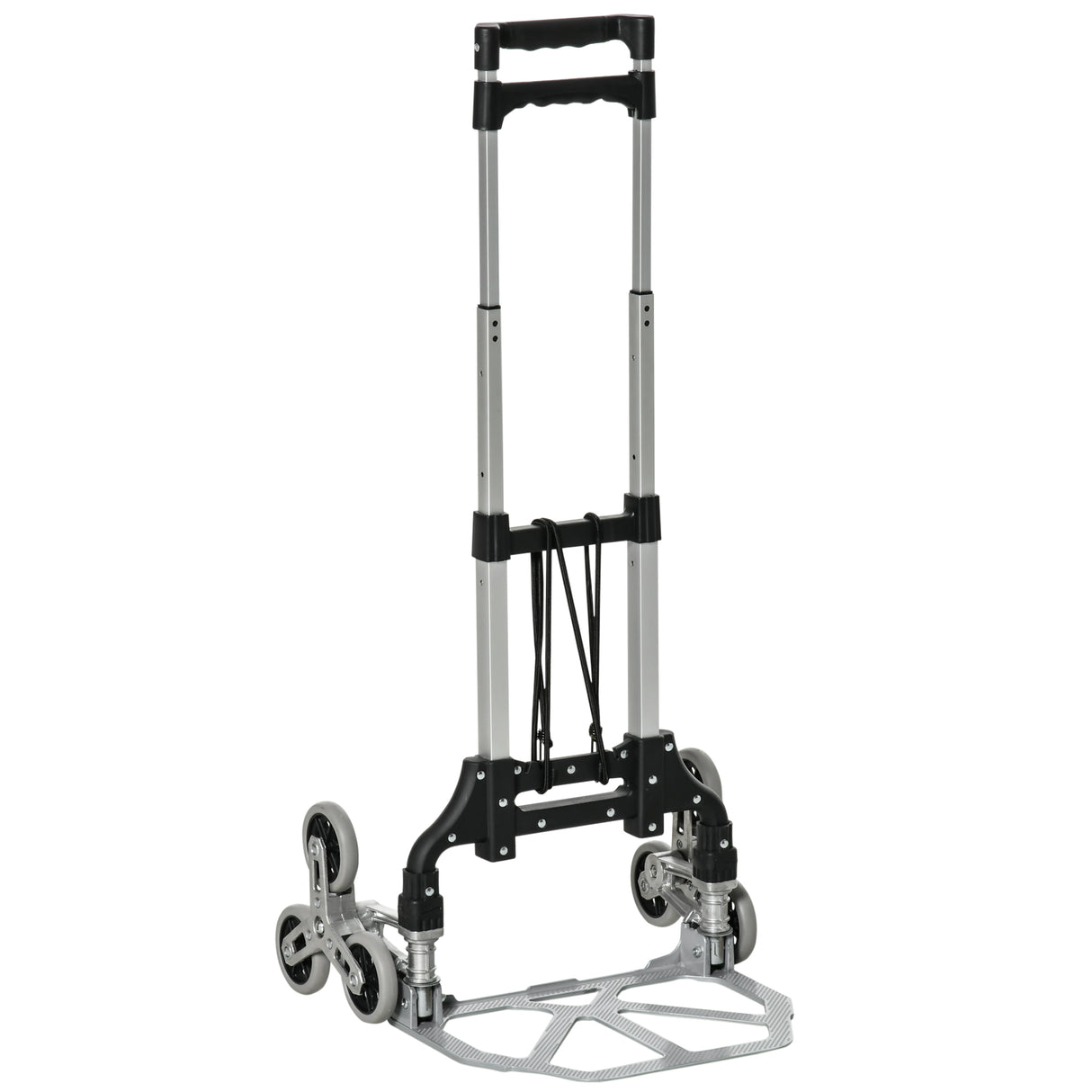 easycomfort easycomfort carrello portapacchi pieghevole in alluminio con 6 ruote per scale carico 70kg