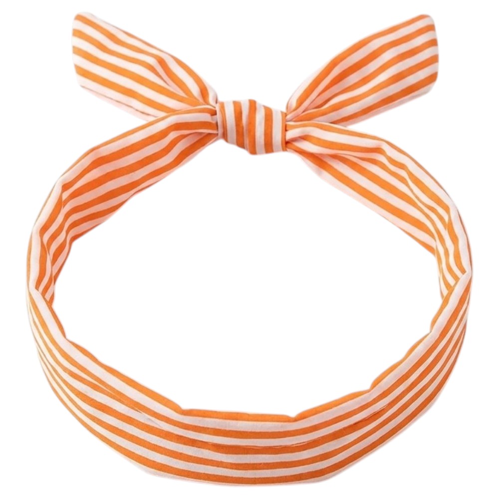 Bandeau Vintage - Rayures Orange