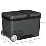 easycomfort frigo portatile elettrico a compressore da 35l con maniglia telescopica e ruote frigorifero piccolo da 12 24v dc e 110 240v ac per auto e camion