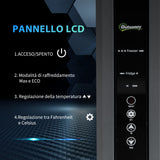 easycomfort frigo portatile elettrico a compressore da 45l con maniglia telescopica e ruote frigorifero piccolo da 12 24v dc e 110 240v ac per auto e camion