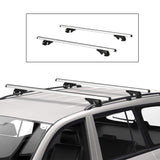 easycomfort barre portapacchi per auto con serratura e chiavi in lega di alluminio 125x5.5x7cm max. 75 kg