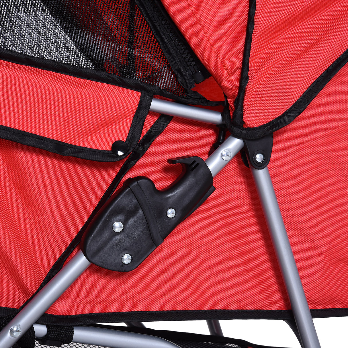 easycomfort easycomfort passeggino per cani pieghevole carrello per animali domestici rosso 75 x 45 x 97cm