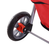 easycomfort easycomfort passeggino per cani pieghevole carrello per animali domestici rosso 75 x 45 x 97cm