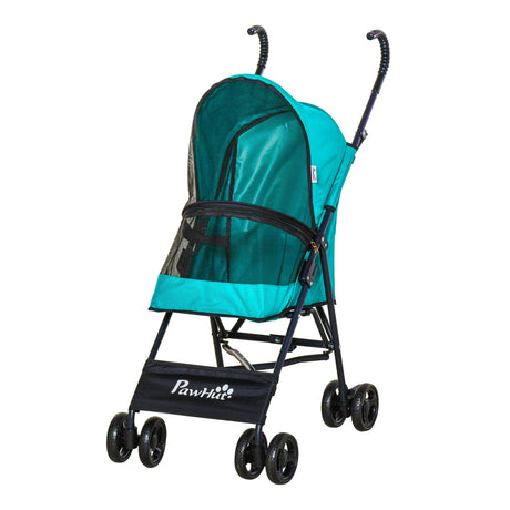 easycomfort passeggino per cani piccoli pieghevole ruote con freno in eva e guinzaglio di sicurezza verde