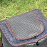 easycomfort zaino trasportino per cani e gatti in oxford cuscino rimovibile e lavabile con rete traspirante 35x28.5x45cm blu