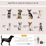 easycomfort borsa per cani a 3 ingressi con cuscino e sacche portaoggetti in tessuto oxford blu e metallo 70x51x50 cm