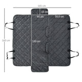 easycomfort telo coprisedile per auto effetto velluto con fondo antiscivolo e cinghie di fissaggio 160x145cm grigio