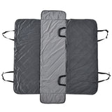 easycomfort telo coprisedile per auto effetto velluto con fondo antiscivolo e cinghie di fissaggio 160x145cm grigio