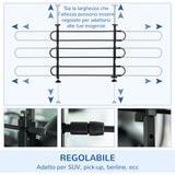 easycomfort divisorio auto per cani in acciaio e pp regolabile in larghezza e altezza 89 150x76 124 cm nero