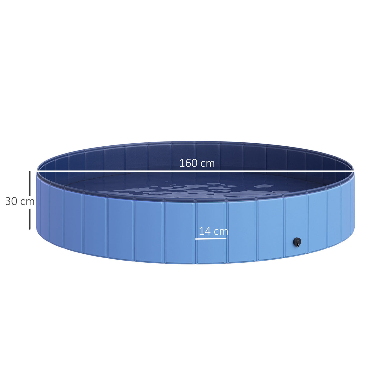 easycomfort easycomfort piscina pieghevole per cani in pvc azzurro 160x30cm oxh