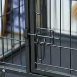 easycomfort easycomfort kennel gabbia per cani pieghevole con freno e fondo rimovibile grigio