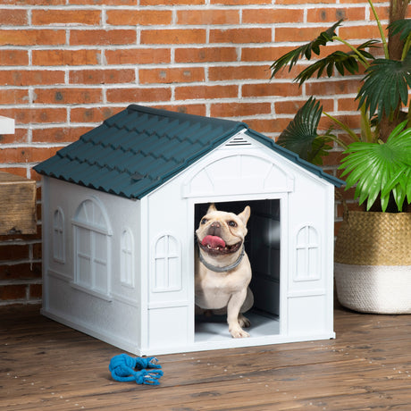 easycomfort cuccia per cani di taglia media e piccola max 20kg in pp impermeabile 65x75.7x63 cm blu