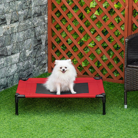 easycomfort cuccia estiva brandina per cani fino a 18kg da esterno e interno lettino per animali 76x61x18cm rosso