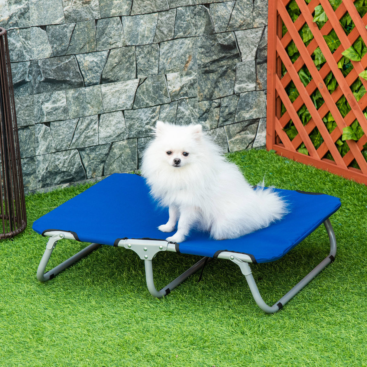 easycomfort easycomfort brandine pieghevoli per cani in tessto oxford blu 71x58x18cm