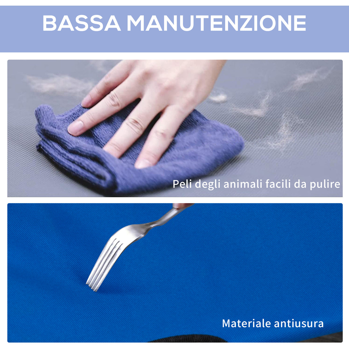 easycomfort easycomfort brandine pieghevoli per cani in tessto oxford blu 71x58x18cm