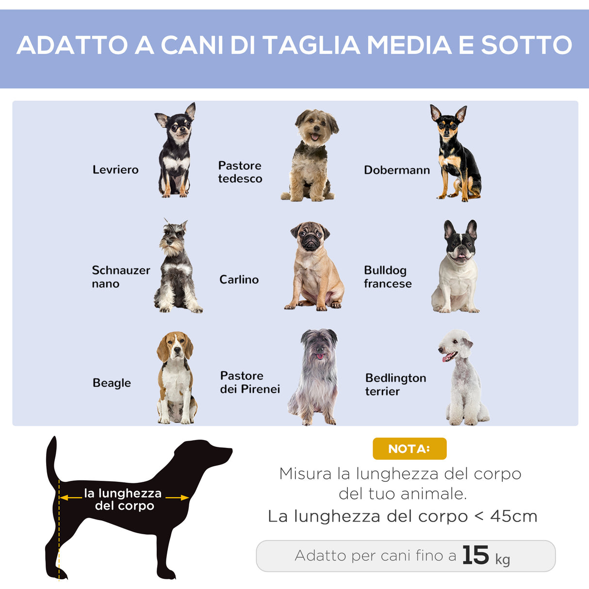 easycomfort easycomfort brandine pieghevoli per cani in tessto oxford blu 71x58x18cm