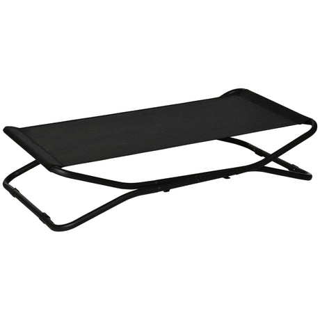 easycomfort brandina per cani di taglia piccola e media rialzata in acciaio e tessuto traspirante 111x65.5x19cm nero