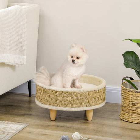 easycomfort easycomfort lettino per cani e gatti di piccola taglia in truciolato con fondo rialzato e cuscino 48x24 5 cm