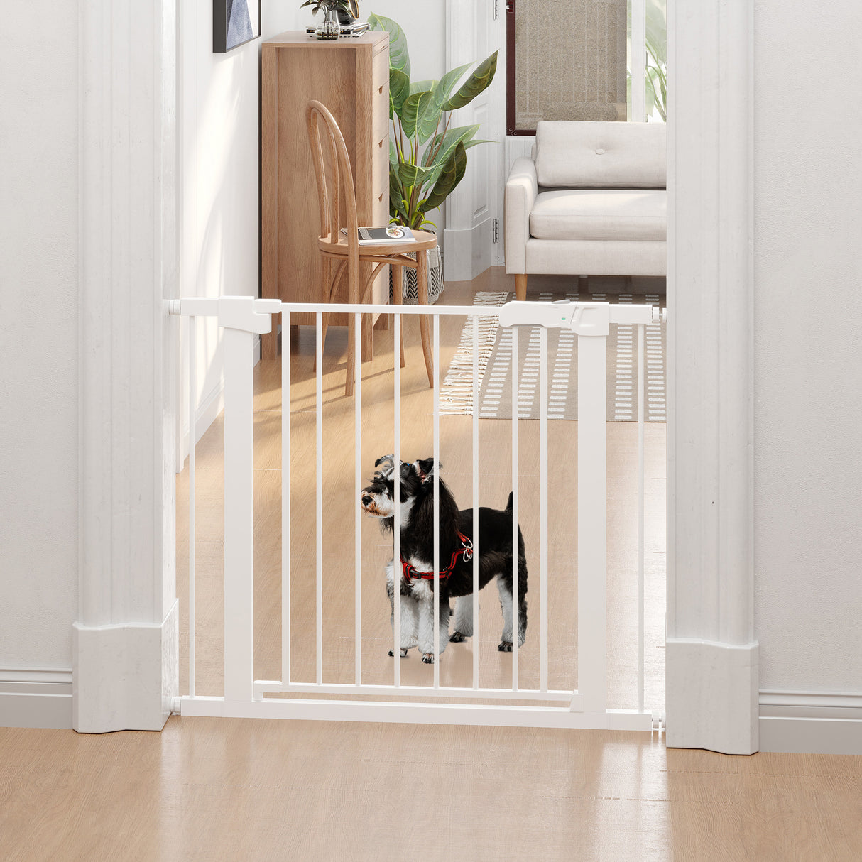 easycomfort easycomfort cancelletto di sicurezza per cani fissaggio a pressione larghezza regolabile 75 96cm