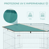 easycomfort easycomfort recinto per animali domestici con copertura impermeabile 6 moduli 59 x 60cm
