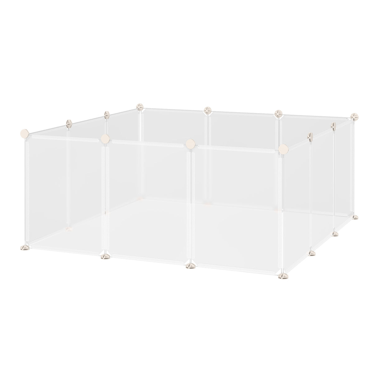 easycomfort recinto per conigli cuccioli e piccoli animali modulabile in metallo e pp 12 pannelli da 35x45cm bianco