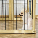 easycomfort box per cani recinto per animali 6 pannelli con porta e doppi fermi 70x62cm