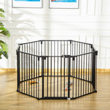easycomfort easycomfort cancelletto di sicurezza pieghevole 8 sezioni cancellino barriera per cani in acciaio sistema di blocco e chiusura automatica nero