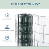 easycomfort rete per recinzioni in metallo con rivestimento in pvc rotolo da 10x1m verde